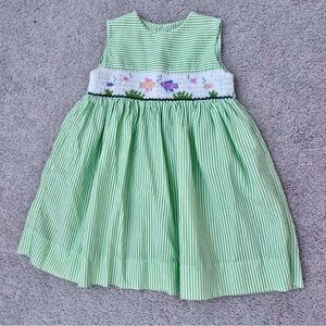 Carriage Boutique Green Smocked Dress